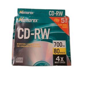 Memorex 4 pack CD-RW 700mb 80 minute 4x Multi Speed